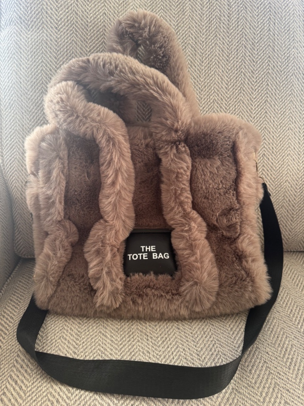 Fluffy The Tote Bag Winter Furry Purse Faux Fur Soft Fuzzy Purse Plush Crossbody